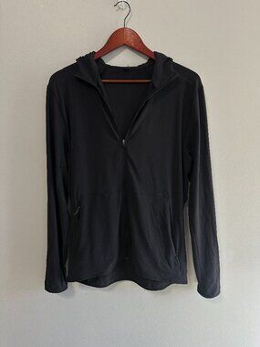 Lululemon Mens Surge Full Zip Hoodie Size Medium Black Sweatshirt
